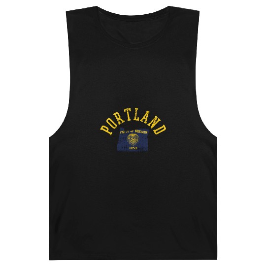 Portland Patriot American Flag Design Barnard Tanks
