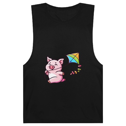 Playful Piglet: Kite-Flying Joy Barnard Tanks