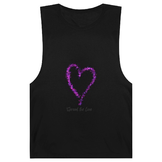Spread the Love Glitter Heart Barnard Tanks