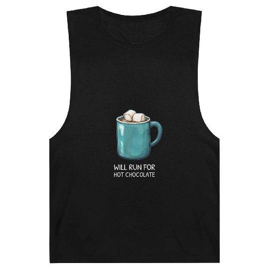 I will Run For Hot Chocolate - Chocolate Lover Barnard Tanks