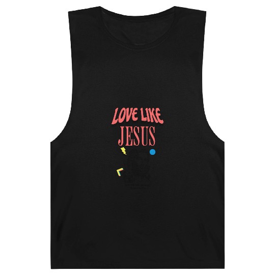 Love Like Jesus Modern Jesus Face Barnard Tanks