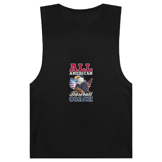 4th Of July Baseball Coach All American Coach Barnard Tanks