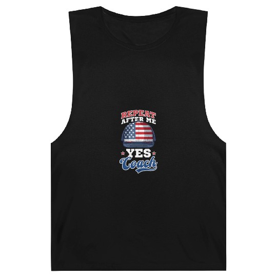4th Of July Baseball Coach Repeat Yes Coach Barnard Tanks