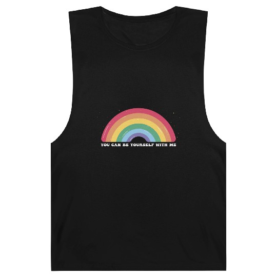 You Can Be Yourself With Me - LGBTQ Ally Gay Barnard Tanks