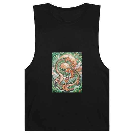 Traditional Chinese Dragon Ink Style Barnard Tanks