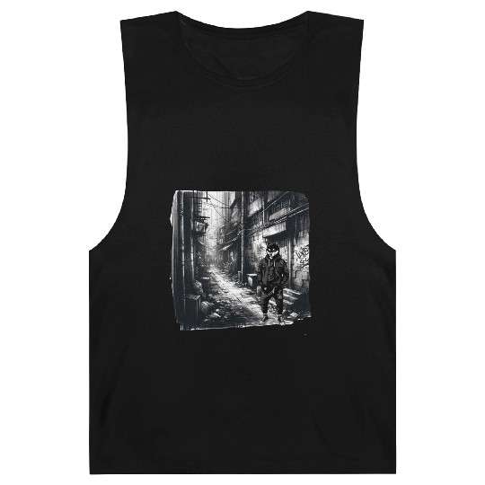 Urban Shiba Inu in Street Alley Barnard Tanks
