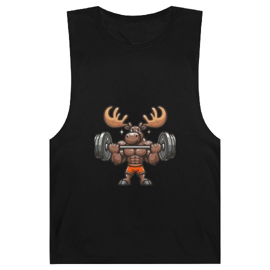 funny moose quote Weightlifting Gym cool for Gym Barnard Tanks