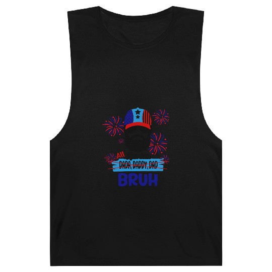 Mens Novelty fun U.S. for All American Dada Daddy Barnard Tanks