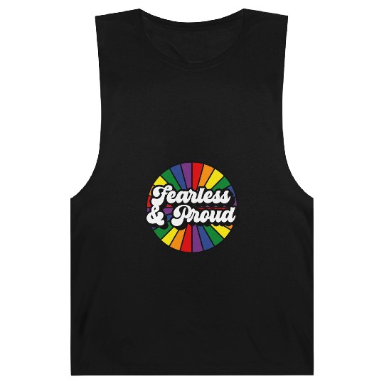 Fearless Proud Pride Rainbow Barnard Tanks
