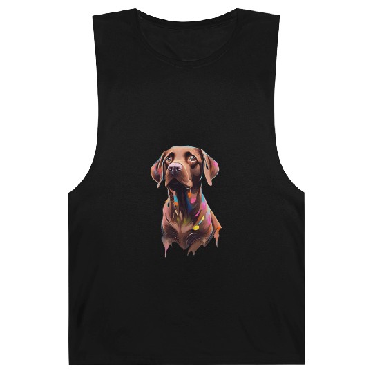 "Beau" Chocolate Labrador Retriever, Dog, Puppy Barnard Tanks