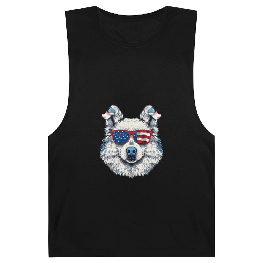 Eskimo dog. 4th July. American independence day Barnard Tanks