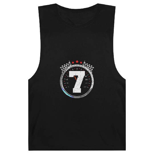 Kids 7th Birthday Boy 7 Seventh Race Car Birthday Barnard Tanks