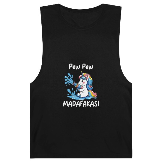 Funny | Hilarious Gift Idea | Pew Pew Madafakas Barnard Tanks