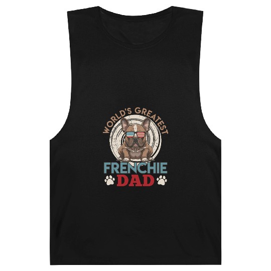 Frenchie Dad French Bulldog Owner Men Barnard Tanks