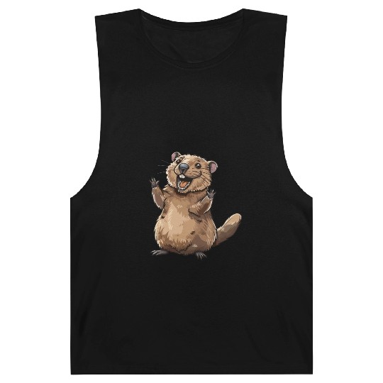 Happy Otter Wave for Animal Lovers Barnard Tanks