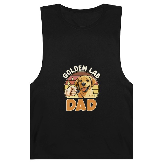 Labrador GOLDEN LAB DAD Labrador Owner Men Barnard Tanks
