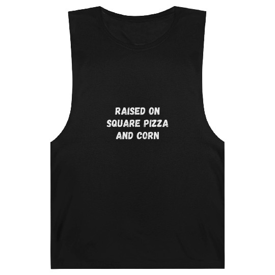 Raised on Square Pizza and Corn Cafeteria Barnard Tanks