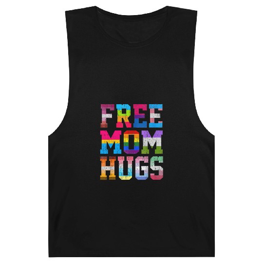 Free Mom Hugs For Pride Month Lgbt MotherS Day Barnard Tanks