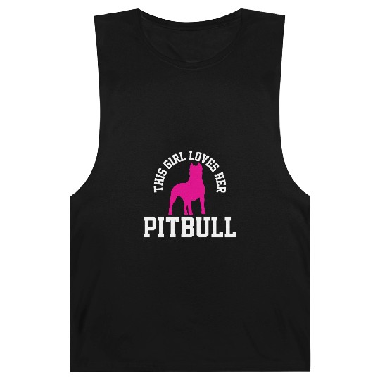 Pitbull Girl Unique Artwork Design Collection Barnard Tanks