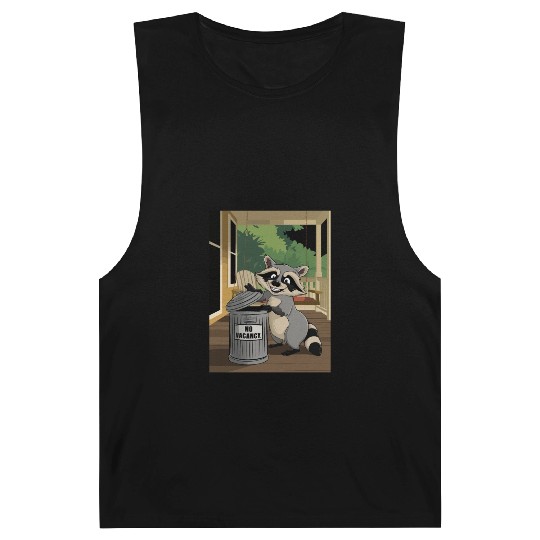 Racoon Trash Panda Metal Trash Can No Vacancy Barnard Tanks