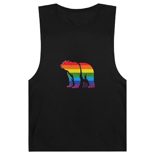 Polar Bear Rainbow LGBT Gay Pride Lesbian LGBT Barnard Tanks