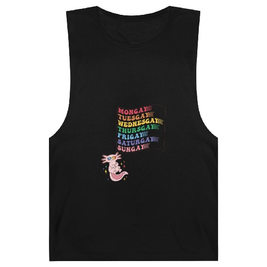 Cute Pride LGBTQ Axolotl - Dare to be Yourself Barnard Tanks