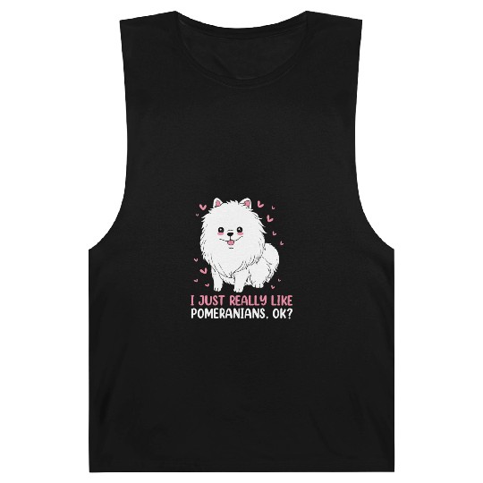 I Just Really Like Dogs Cute Pomeranian Barnard Tanks