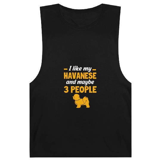 Dog And Maybe 3 People Funny Havanese Dog Lovers Barnard Tanks