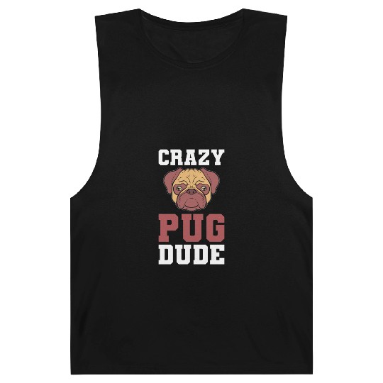 Crazy Pug Dude Dog Trainer Barnard Tanks