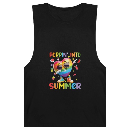 hello teacher Happy day preschool summer student Barnard Tanks