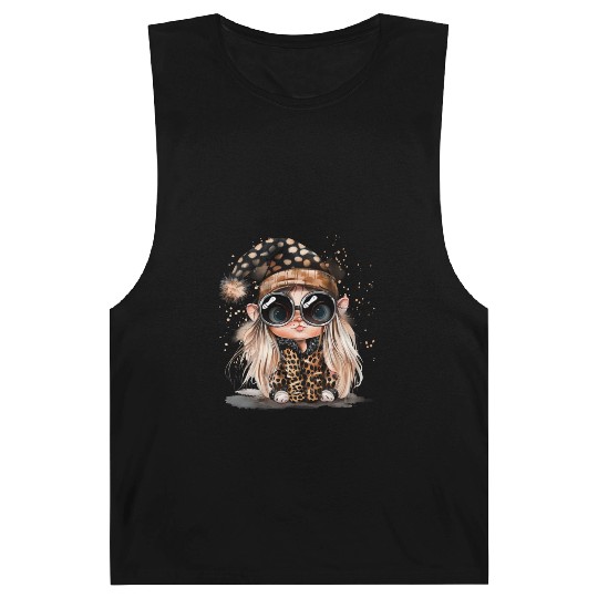 Leopard Print Gnome Clipart Images, Girly Barnard Tanks