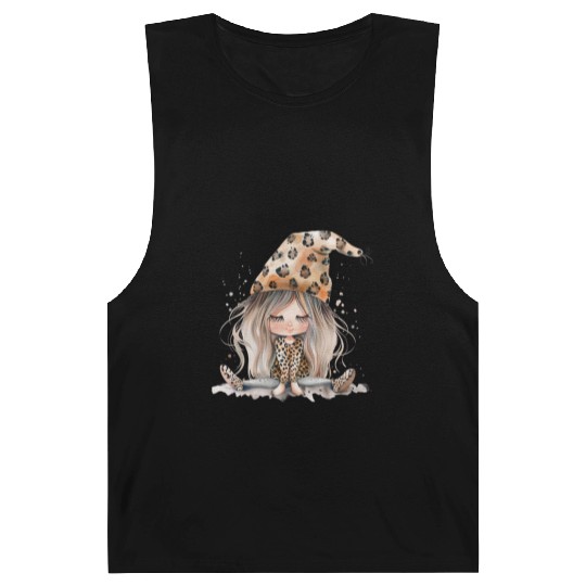 Leopard Print Gnome Clipart Images, Girly Barnard Tanks