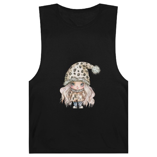 Leopard Print Gnome Clipart Images, Girly Barnard Tanks