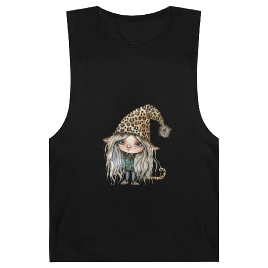 Leopard Print Gnome Clipart Images, Girly Barnard Tanks
