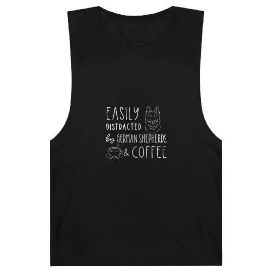 German Shepherd Dog, Coffee Lover Barnard Tanks