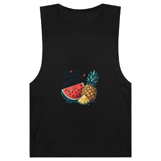 Sweet Summer Time Watermelon and Pineapple Barnard Tanks
