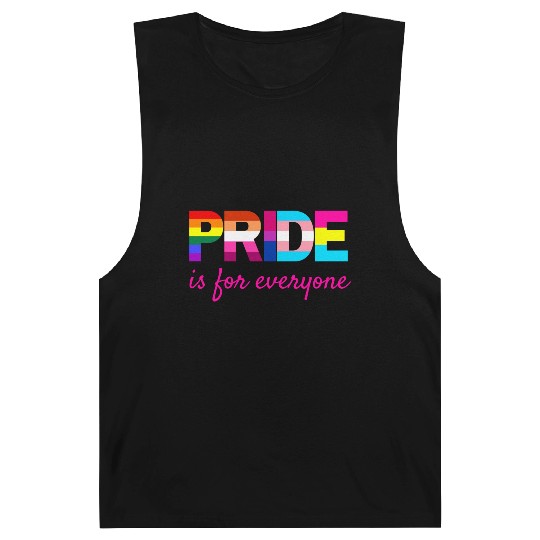 LGBTQ Pride Rainbow Colors Typography Barnard Tanks