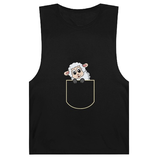 Funny Sheep Pocket Gift Barnard Tanks