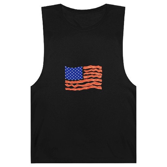Bacon Lover, Meat Lover, BBQ, USA Flag Barnard Tanks