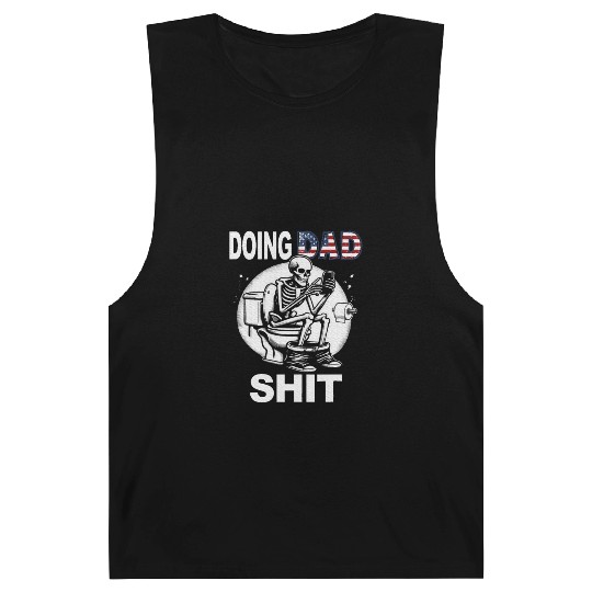 Doing Hot Dad Shit US Vintage Skeleton Barnard Tanks