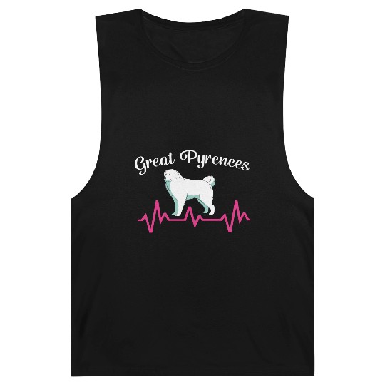 Pet Lover Great Pyrenees Dog Heartbeat Barnard Tanks