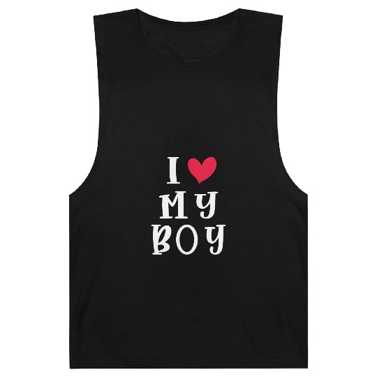 i love my boy cute Barnard Tanks