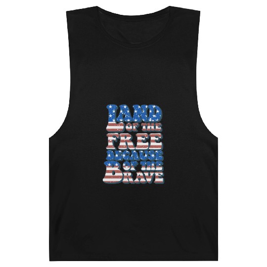 US Flag Land Of The Free Because Of The Brave Barnard Tanks