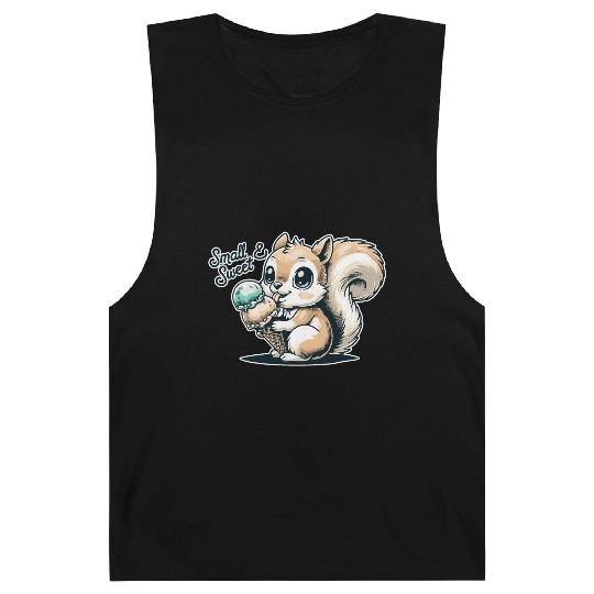 Cute cartoon squirrel with ice cream Barnard Tanks