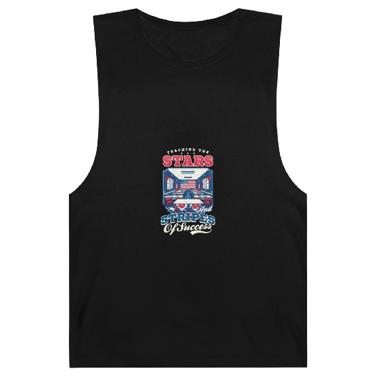 Patriotic Teacher Teaching Stars Stripes Success Barnard Tanks