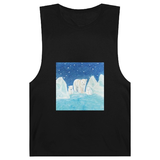 Polar Bears (Ursus maritimus) - Bear Mother & Cubs Barnard Tanks