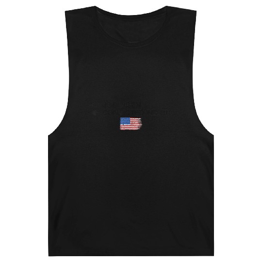 Joe Biden Vs Convicted Felon Funny 2024 Flag Barnard Tanks