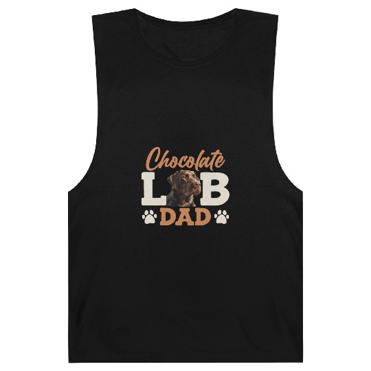 Labrador Owner CHOCOLATE LAB DAD Labrador Dog Barnard Tanks