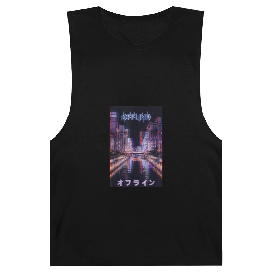 Offline Streetwear clothes aesthetic vaporwave Barnard Tanks