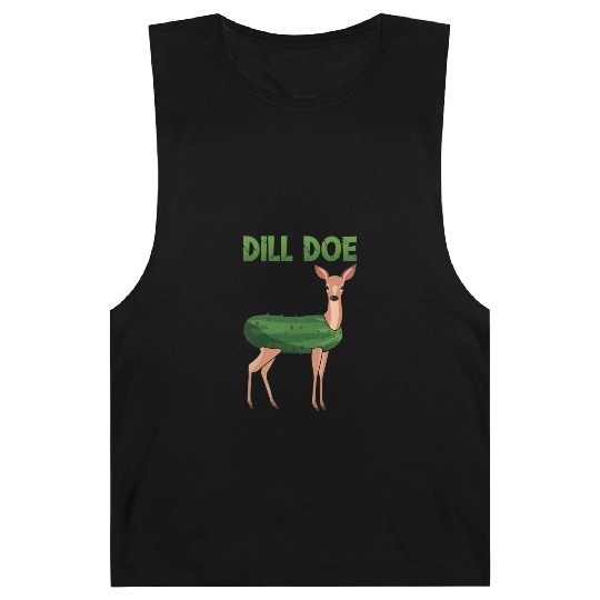 Dill Doe Funny Deer Pickle Pun Humor Barnard Tanks